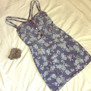 Dress mini floral denim